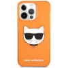 Чехол Karl Lagerfeld Glitter Choupette Fluo для iPhone 13 Pro Max Orange (KLHCP13XCHTRO)