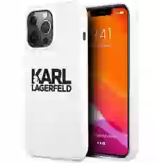 Чохол Karl Lagerfeld Silicone Stack Logo для iPhone 13 Pro Max White (KLHCP13XSLKLWH)