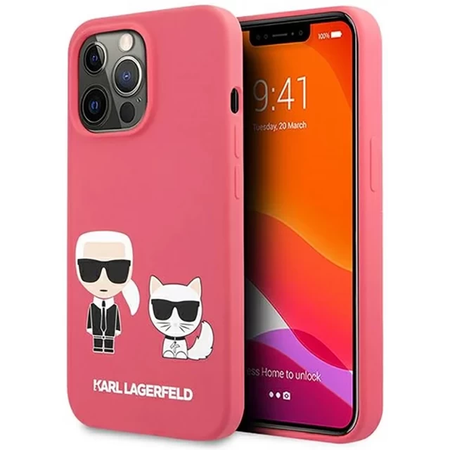 Чохол Karl Lagerfeld Karl and Choupette для iPhone 13 Pro Max Pink (KLHCP13XSSKCP)