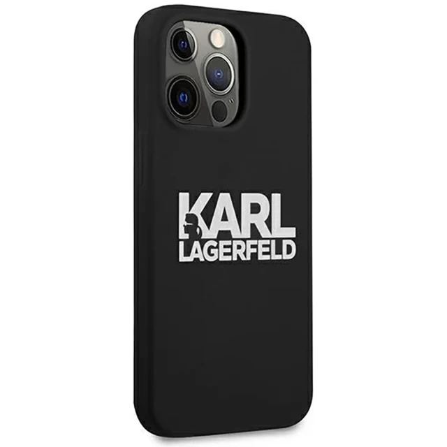 Чехол Karl Lagerfeld Silicone Stack Logo для iPhone 13 Pro Black (KLHCP13LSLKLRBK)