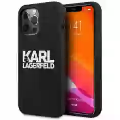 Чохол Karl Lagerfeld Silicone Stack Logo для iPhone 13 Pro Black (KLHCP13LSLKLRBK)