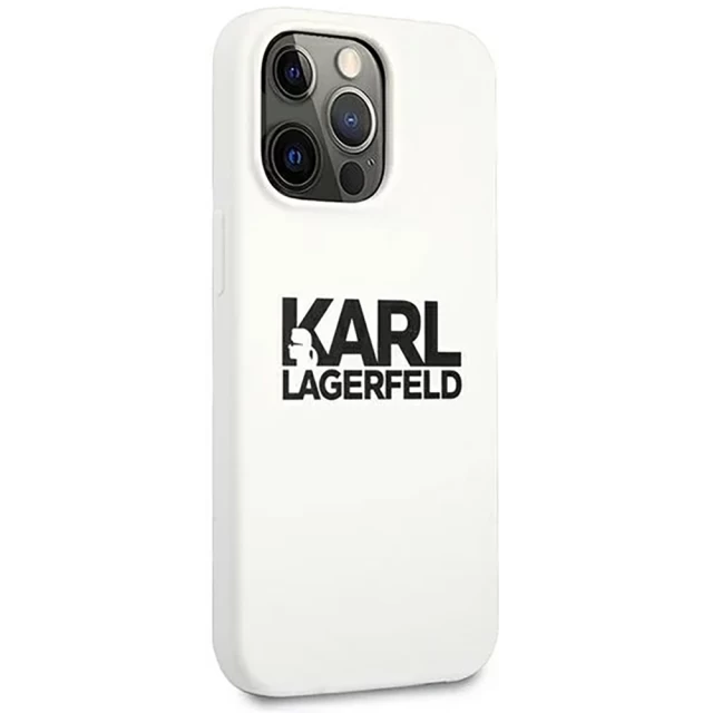 Чохол Karl Lagerfeld Silicone Stack Logo для iPhone 13 Pro White (KLHCP13LSLKLWH)