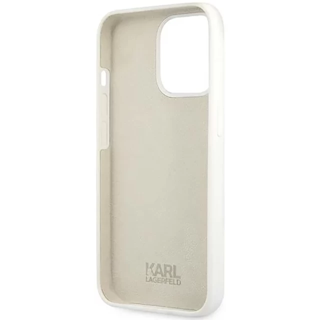 Чехол Karl Lagerfeld Silicone Stack Logo для iPhone 13 Pro White (KLHCP13LSLKLWH)