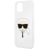 Чехол Karl Lagerfeld Glitter Karl's Head для iPhone 13 Silver (KLHCP13MKHTUGLS)