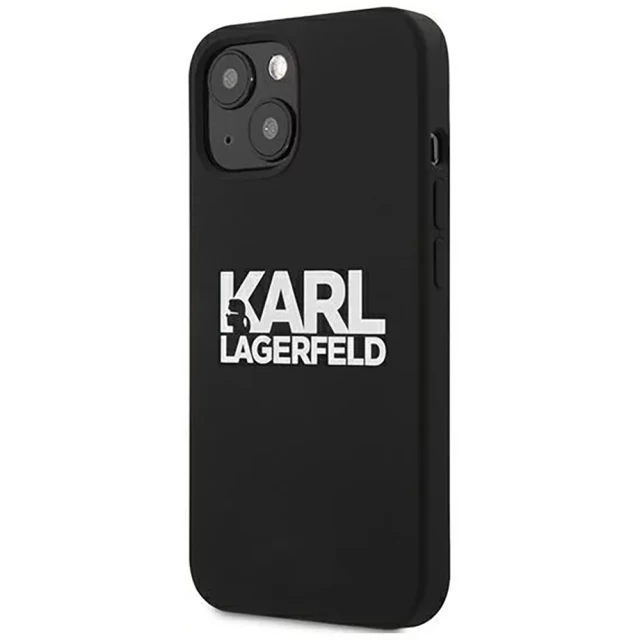 Чехол Karl Lagerfeld Silicone Stack Logo для iPhone 13 Black (KLHCP13MSLKLRBK)