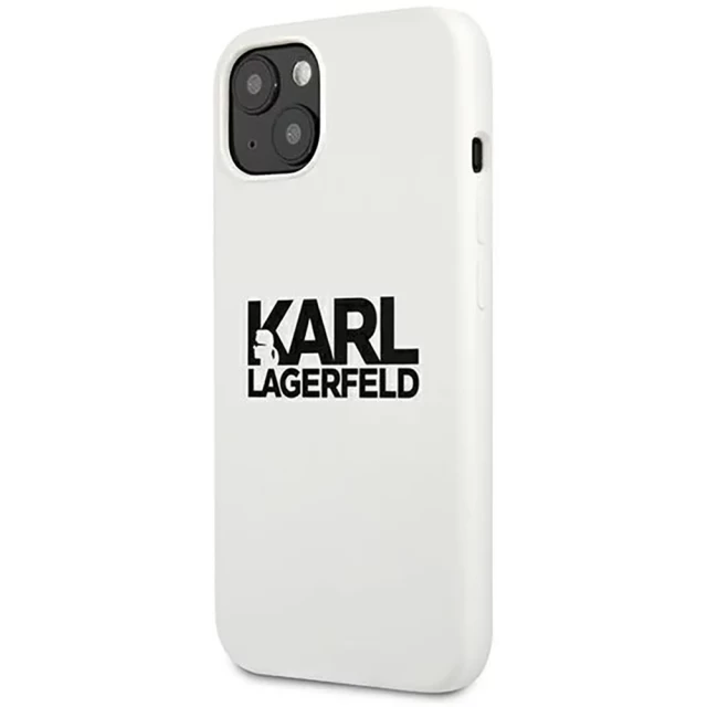 Чехол Karl Lagerfeld Silicone Stack Logo для iPhone 13 White (KLHCP13MSLKLWH)