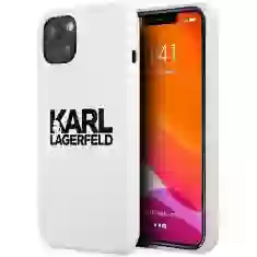 Чохол Karl Lagerfeld Silicone Stack Logo для iPhone 13 White (KLHCP13MSLKLWH)