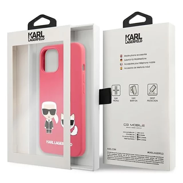 Чехол Karl Lagerfeld Karl and Choupette для iPhone 13 Pink (KLHCP13MSSKCP)