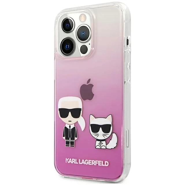 Чохол Karl Lagerfeld Karl and Choupette для iPhone 13 Pro Max Pink (KLHCP13XCKTRP)