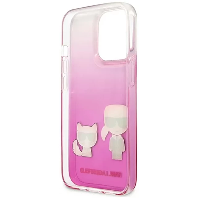 Чохол Karl Lagerfeld Karl and Choupette для iPhone 13 Pro Max Pink (KLHCP13XCKTRP)