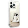 Чохол Karl Lagerfeld Liquid Glitter Choupette Fun для iPhone 13 Pro Gold (KLHCP13LGCFD)