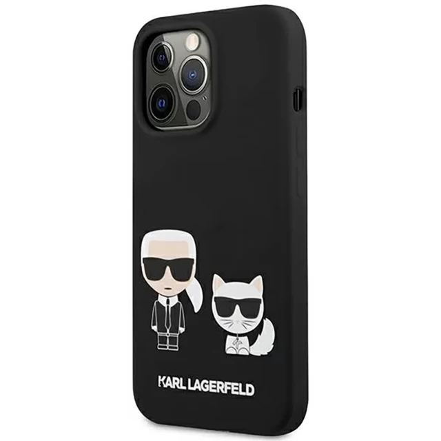 Чехол Karl Lagerfeld Karl and Choupette для iPhone 13 Pro Black (KLHCP13LSSKCK)