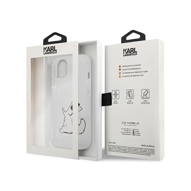 Чехол Karl Lagerfeld Choupette Fun для iPhone 13 Transparent (KLHCP13MCFNRC)