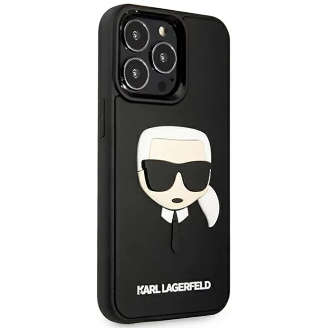 Чехол Karl Lagerfeld Karl's Head для iPhone 13 Pro Black (KLHCP13LKH3DBK)