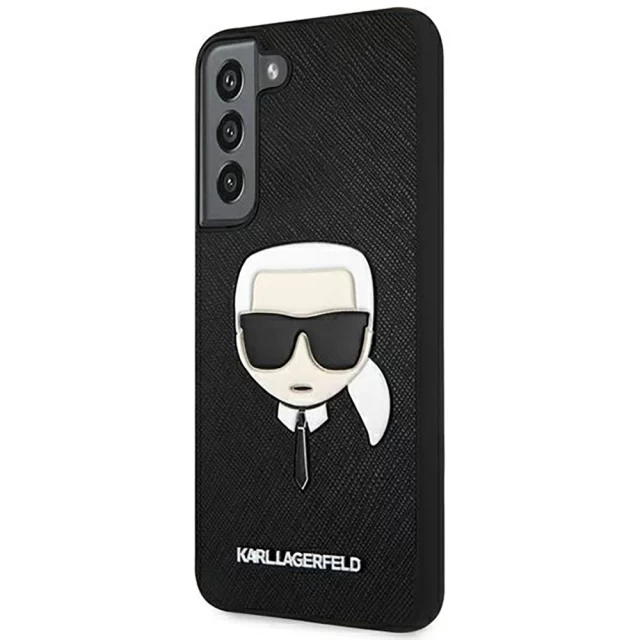 Чехол Karl Lagerfeld Saffiano Iconic Karl's Head для Samsung Galaxy S22 Plus Black (KLHCS22MSAKHBK)