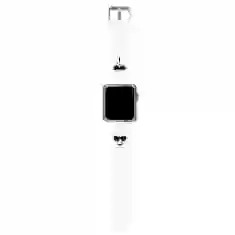 Ремешок Karl Lagerfeld Silicone Iconic Karl and Choupette Head для Apple Watch 49 | 45 | 44 | 42 mm White (KLAWLSLCKW)