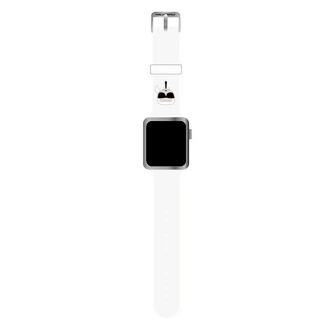 Ремешок Karl Lagerfeld Karl Heads для Apple Watch 49 | 45 | 44 | 42 mm White (KLAWLSLKW)