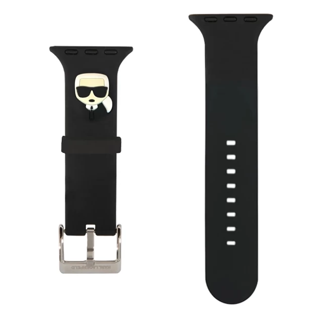 Ремінець Karl Lagerfeld Karl Heads для Apple Watch 41 | 40 | 38 mm Black (KLAWMSLKK)