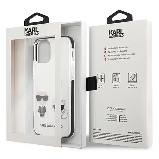 Чехол Karl Lagerfeld Karl and Choupette для iPhone 12 | 12 Pro White (KLHCP12MTPEKCW)