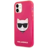 Чехол Karl Lagerfeld Glitter Choupette Fluo для iPhone 12 mini Pink (KLHCP12SCHTRP)