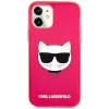 Чехол Karl Lagerfeld Glitter Choupette Fluo для iPhone 12 mini Pink (KLHCP12SCHTRP)
