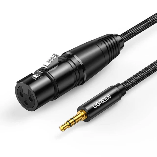 Кабель Ugreen Mini Jack 3.5mm (Male) to XLR (Female) 2m Black (6957303822447)