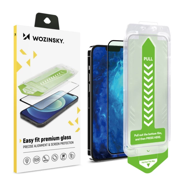 Защитное стекло Wozinsky Premium Glass 9H для iPhone 15 Pro Max Black (9145576281635)