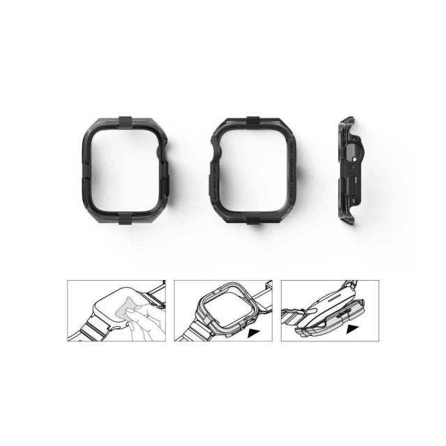 Чохол Ringke Fusion для Apple Watch 44 | 45 mm Black (8809919305129)