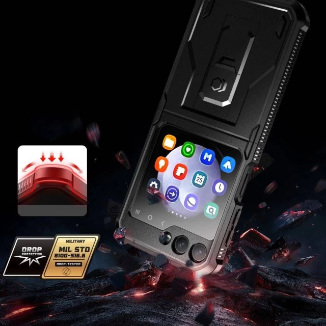 Чохол Tech-Protect Kevlar Pro для Samsung Galaxy Flip5 (F731) Black (9319456604535)