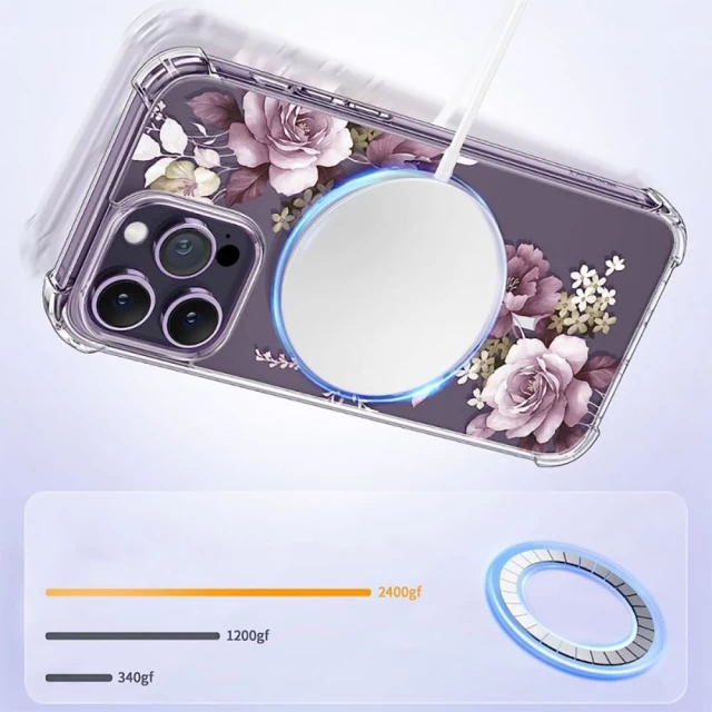 Чехол Tech-Protect Magmood для iPhone 14 Pro Max Rose Floral with MagSafe (9490713935873)