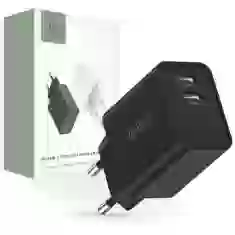 Мережевий зарядний пристрій Tech-Protect PD 35W 2xUSB-C Black (9490713936085)