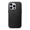 Чохол iCarer Oil Wax Premium Leather Case для iPhone 15 Pro Black with MagSafe (6975092680314)