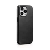 Чохол iCarer Oil Wax Premium Leather Case для iPhone 15 Pro Black with MagSafe (6975092680314)