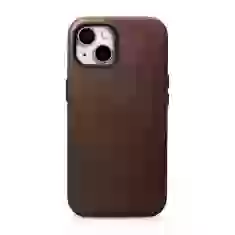 Чохол iCarer Oil Wax Premium Leather Case для iPhone 15 Plus Brown with MagSafe (6975092680772)
