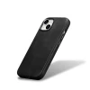 Чехол iCarer Oil Wax Premium Leather Case для iPhone 15 Plus Black with MagSafe (6975092680765)