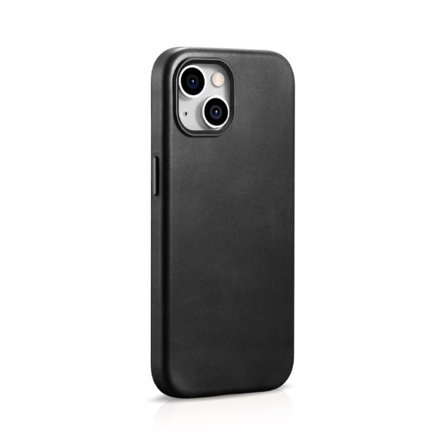 Чохол iCarer Oil Wax Premium Leather Case для iPhone 15 Plus Black with MagSafe (6975092680765)
