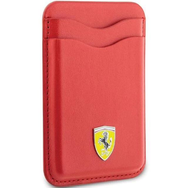 Чехол-бумажник Ferrari Leather Collection (2023) Red with MagSafe (FEWCMRSIR)