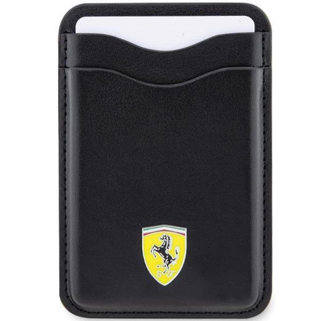 Чохол-гаманець Ferrari Leather Collection (2023) Black with MagSafe (FEWCMRSIK)