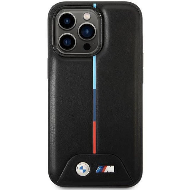 Чехол BMW Quilted Tricolor для iPhone 13 | 13 Pro Black with MagSafe (BMHMP13L22PVTK)