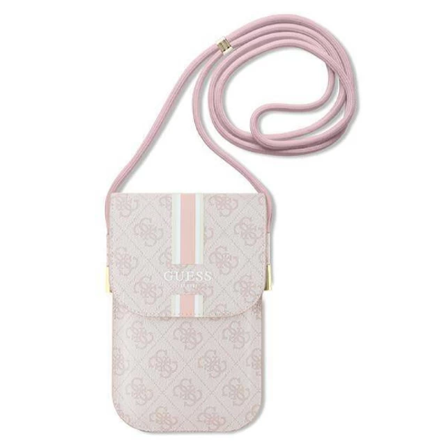 Чохол-сумка Guess 4G Stripes 19 x 12.5 x 2cm Pink (GUOWBP4RPSP)