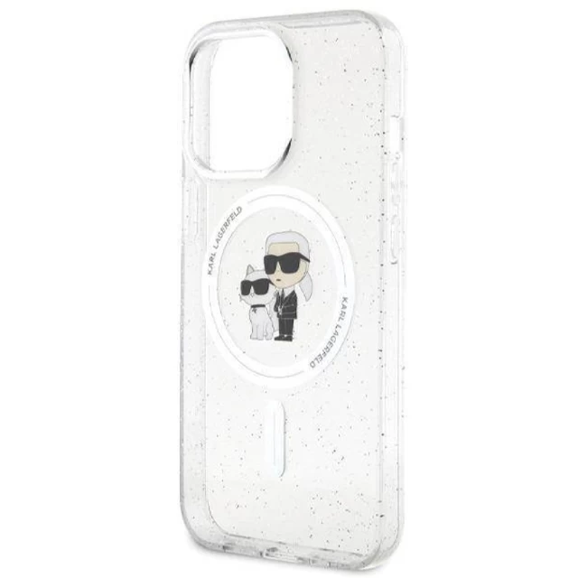 Чохол Karl Lagerfeld Karl & Choupette Glitter для iPhone 13 | 13 Pro Transparent with MagSafe (KLHMP13LHGKCNOT)