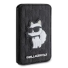 Чехол Karl Lagerfeld Wallet Card Slot Stand Saffiano Monogram Choupette Black with MagSafe (KLWMSPSAKHCK)
