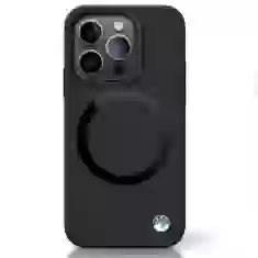 Чехол BMW Signature Liquid Silicone для iPhone 14 Pro Black with MagSafe (BMHMP14LSILBK2)