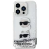 Чохол Karl Lagerfeld Liquid Glitter Karl & Choupette Heads для iPhone 14 Pro Max Silver (KLHCP14XLDHKCNS)