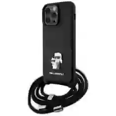 Чохол Karl Lagerfeld Crossbody Saffiano Metal Pin Karl & Choupette для iPhone 13 Pro Max Black (KLHCP13XSAKCPSK)