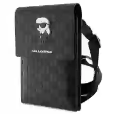 Чехол-сумка Karl Lagerfeld Saffiano Monogram Ikonik (Bag) 18.5 х 12 х 2cm Black (KLWBSAKHPKK)