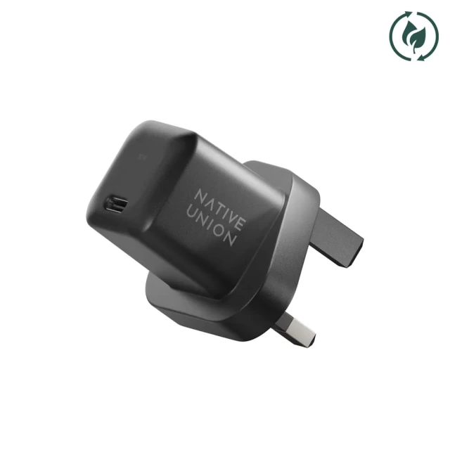 Мережевий зарядний пристрій Native Union FC/PD 30W USB-C Black (FAST-PD30-2-BLK-EU)