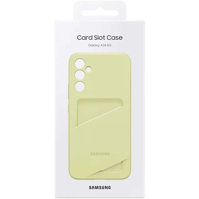 Чохол Samsung Card Slot Case для Samsung Galaxy A34 (A346) Lime (EF-OA346TGEGRU)