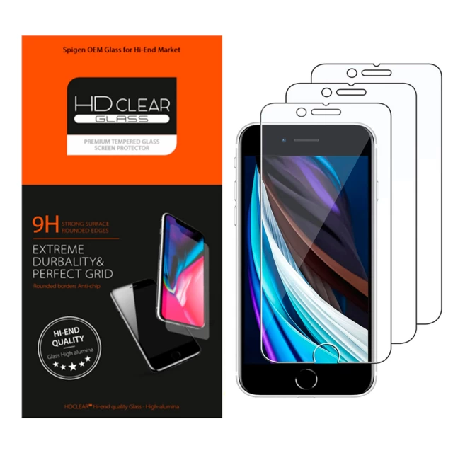 Защитное стекло Spigen для iPhone 8/7 SLIM HD (3 Pack) (042GL20609)