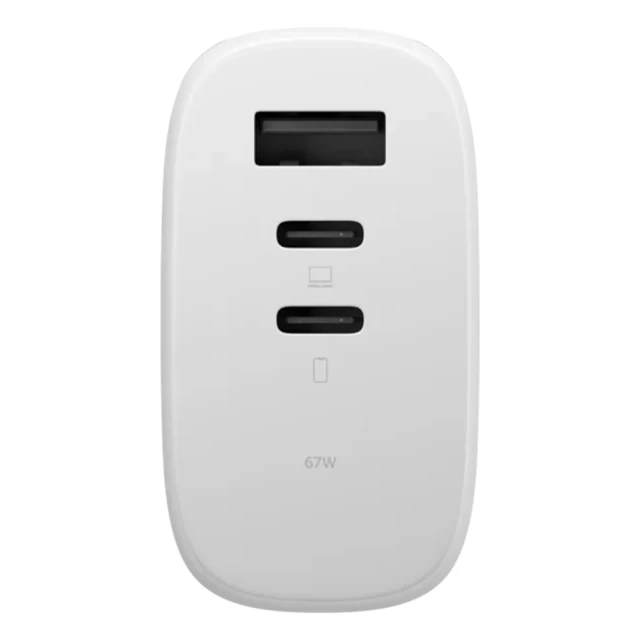 Мережевий зарядний пристрій Native Union FC/PD US | UK | EU 67W 2xUSB-C | USB-A White (FAST-PD67-WHT-2CA)